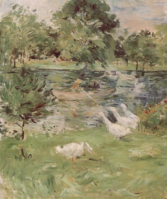 Berthe Morisot The Girl is rowing and goose Germany oil painting art